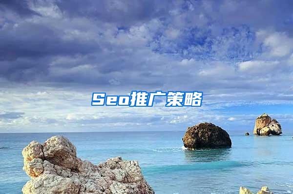 Seo推广策略