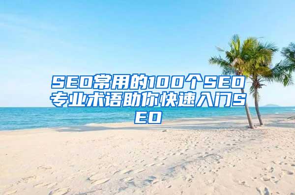 SEO常用的100个SEO专业术语助你快速入门SEO