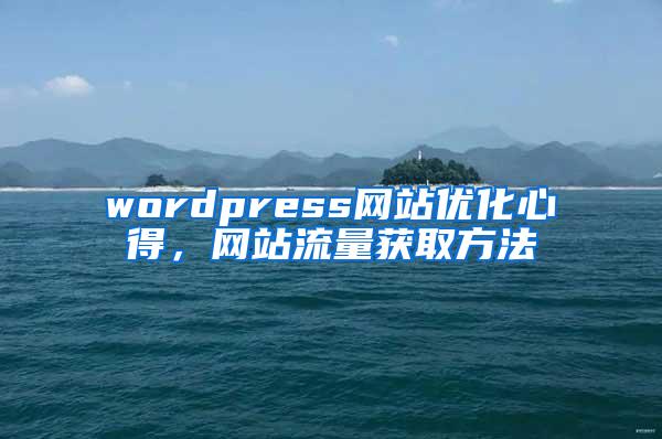 wordpress网站优化心得，网站流量获取方法