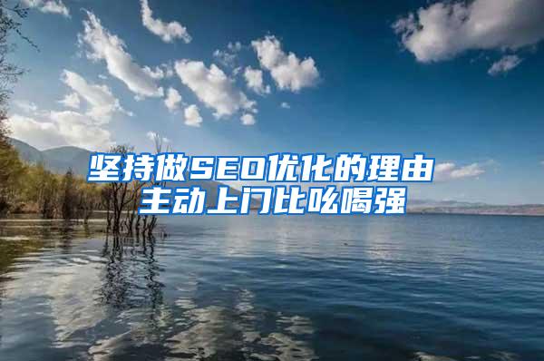 坚持做SEO优化的理由 主动上门比吆喝强