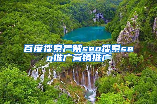 百度搜索严禁seo搜索seo推广营销推广