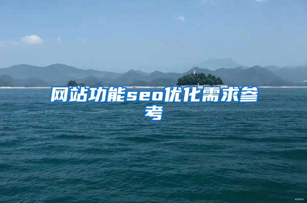 网站功能seo优化需求参考