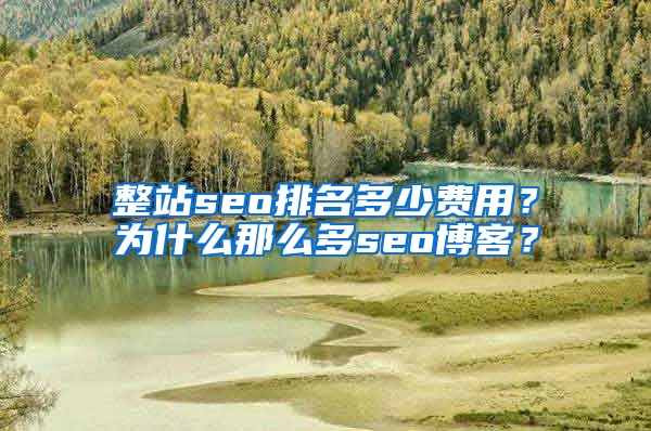 整站seo排名多少费用？为什么那么多seo博客？