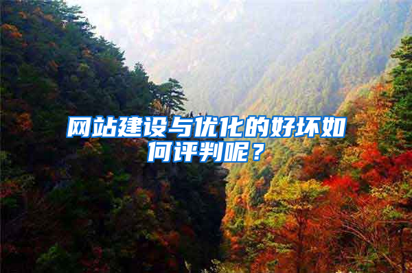 网站建设与优化的好坏如何评判呢？