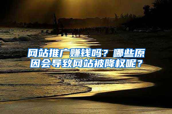 网站推广赚钱吗？哪些原因会导致网站被降权呢？