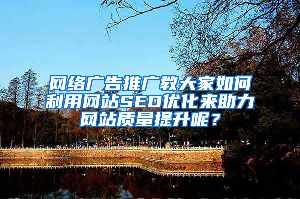 网络广告推广教大家如何利用网站SEO优化来助力网站质量提升呢？