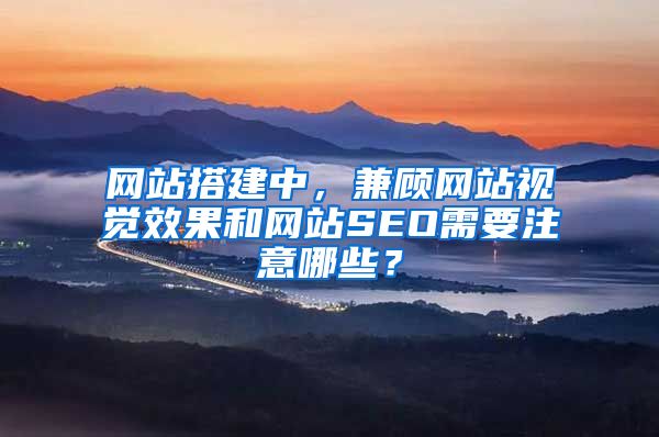 网站搭建中，兼顾网站视觉效果和网站SEO需要注意哪些？