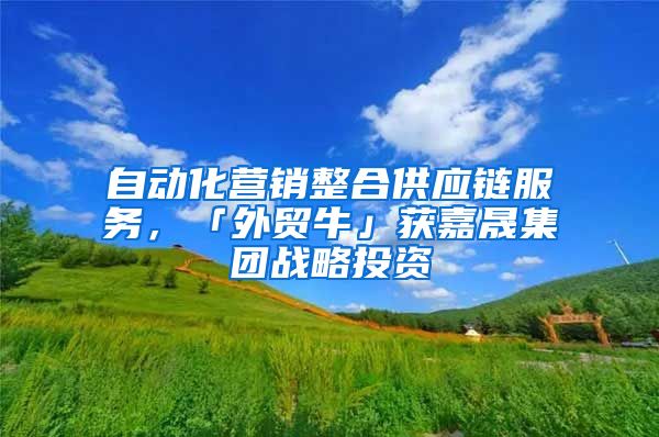 自动化营销整合供应链服务，「外贸牛」获嘉晟集团战略投资