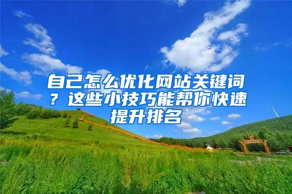 自己怎么优化网站关键词？这些小技巧能帮你快速提升排名