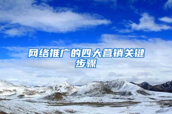 网络推广的四大营销关键步骤