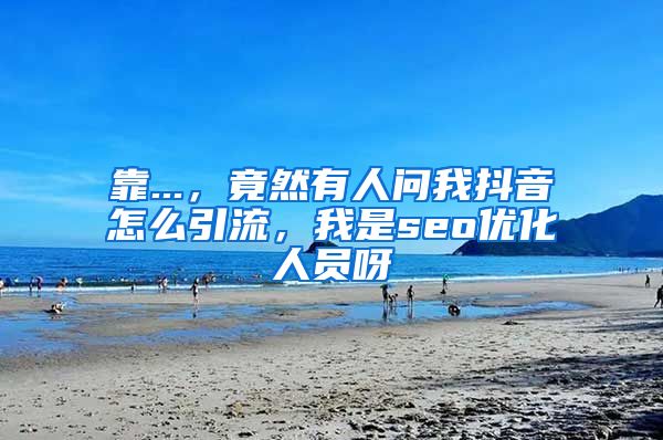 靠...，竟然有人问我抖音怎么引流，我是seo优化人员呀