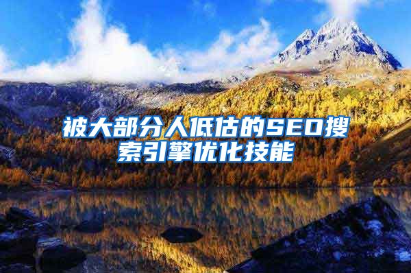 被大部分人低估的SEO搜索引擎优化技能