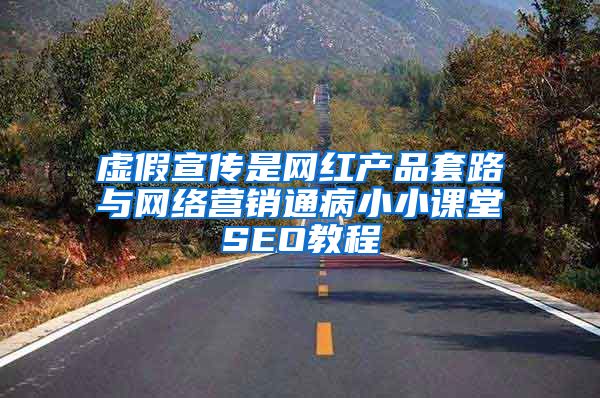 虚假宣传是网红产品套路与网络营销通病小小课堂SEO教程