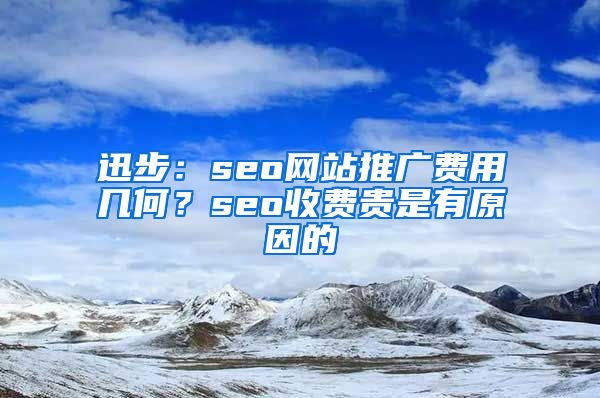 迅步：seo网站推广费用几何？seo收费贵是有原因的