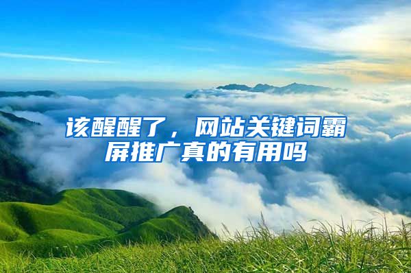 该醒醒了，网站关键词霸屏推广真的有用吗